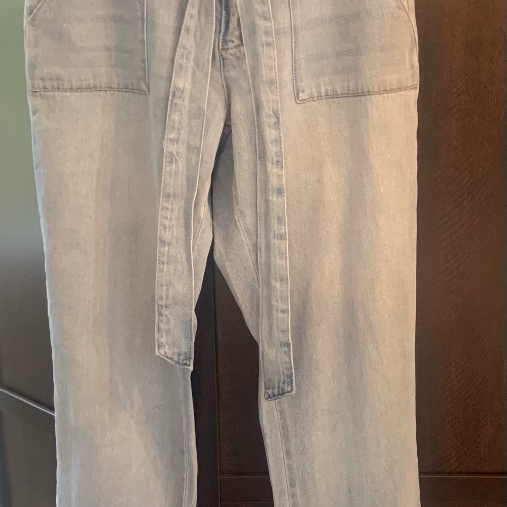 GB paper bag waist denim pants